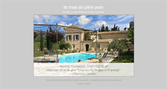 Desktop Screenshot of mas-du-pere-jean.com